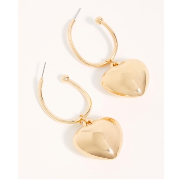 FP Back To You Hoops silver heart earrings - Picture 2 of 3